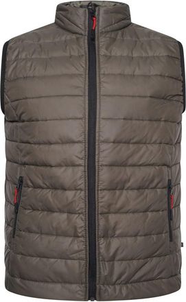 KAM Mens Lightweight Zip Through Quilted Gilet - Green - 4XL