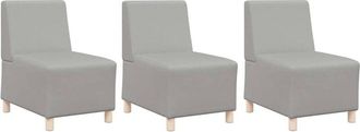 vidaXL Vidaxl - Modular Sofa Unit Armless 3 pcs Cloud grey 55 x 74 x 82 cm