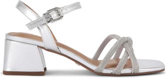 Kurt Geiger Womens Abra Sandals - Silver - Size UK 3