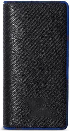 Burberry textured leather card holder - men - Calf Leather - One Size - Black