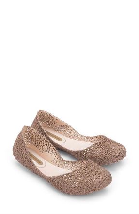 Melissa Campana Papel VII Jelly Flat in Beige/glitter at Nordstrom, Size 10