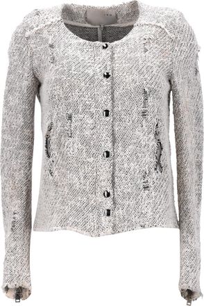 Iro distressed jas van grijs katoen