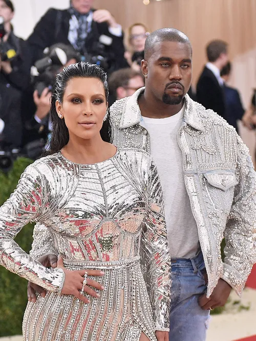 Kim Kardashian and Kanye West met gala 2016