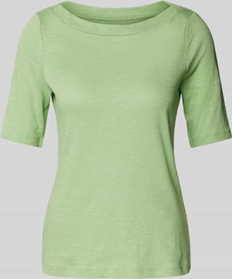 Tom Tailor Slim Fit T-Shirt mit U-Boot-Ausschnitt in Hellgruen, Gr&ouml;&szlig;e XL