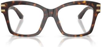 Dolce & Gabbana 52mm Square Optical Glasses in Havana at Nordstrom