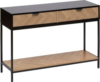 5five Simply Smart 5five Simply Smart - Consola chevrons de 2 cajones en pino natural y negro 110x75cm - 5five