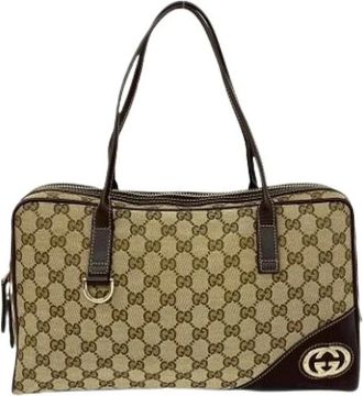 Gucci Pre-owned Shoulder Bags, female, Brown, Size: ONE SIZE Pre-owned Boston Bag