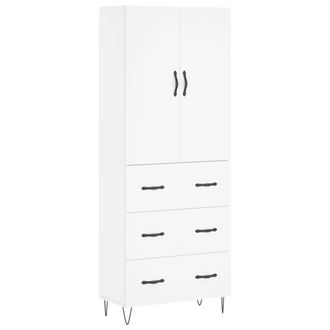 Berkfield Home Highboard White 69.5x34x180 cm Engineered Wood