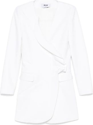 Msgm Abito corto con ruches - Bianco