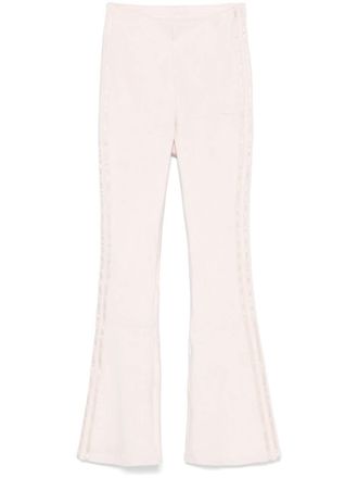 adidas 3-Stripes flared leggings - women - Spandex/Elastane/Recycled Polyester/Recycled Polyester/Spandex/Elastane - L - Pink