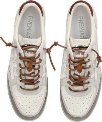 Premiata Mens Sneakers Basket Clay White Sheepskin Trainers