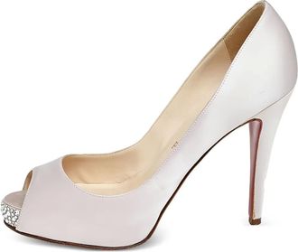 Christian Louboutin 145mm crystal-embellished peep-toe pumps - Pink