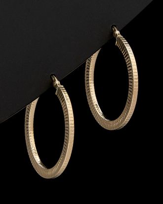 Italian Gold, Inc 14K Italian Gold Textured Round Hoops