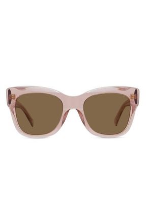 Givenchy City 53mm Geometric Sunglasses in Shiny Pink /Brown at Nordstrom