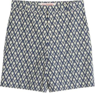 Valentino Garavani Navy Blue Cotton Bermuda shorts
