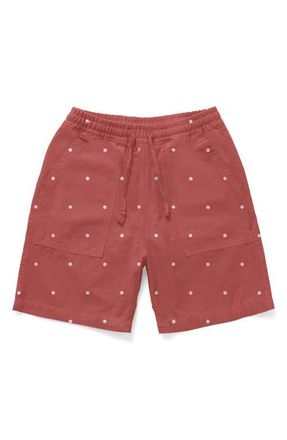 Service Works Polka Dot Cotton Poplin Drawstring Chef Shorts in Clay at Nordstrom, Size Xx-Large