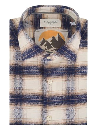 Tintoria Mattei cotton plaid shirt - Neutrals