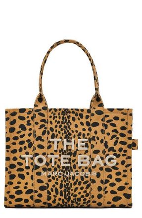 Marc Jacobs The Large Cheetah Cotton Canvas Tote in Brown/black Multi at Nordstrom