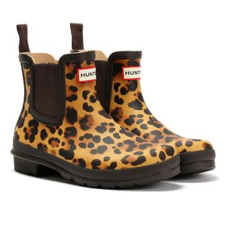 Hunter Original Chelsea Rubberen Dames Bruine Wellingtonlaarzen