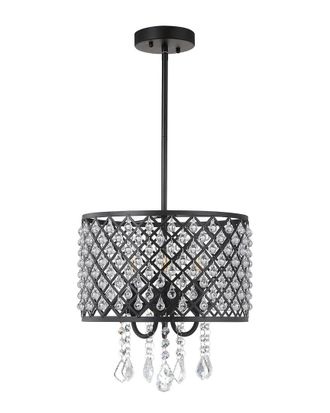 Jonathan Y Designs Jonathan Y Gigi 13In Metal Crystal Adjustable Led Drop Pendant