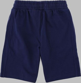 HUGO BOSS Football-Graphic Cotton Shorts - Blue