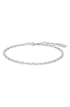 Ania Haie Bezel Cubic Zirconia Station Chain Bracelet in Silver at Nordstrom