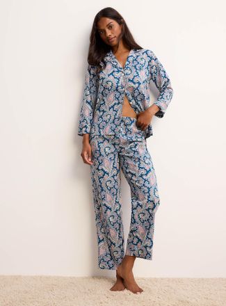 Lauren Ralph Lauren Womens Navy blue paisley flowy pyjama set