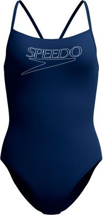 Speedo Endurance+ Logo Thin Strap One Piece Badeanzug f&uuml;r Damen | blau