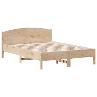 Berkfield Home Beautiful Bed Frame without Mattress 160x200 cm Solid Wood Pine in Light Tan