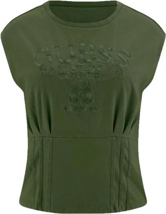 Guess Mujer, Camisetas, Verde, Talla: S