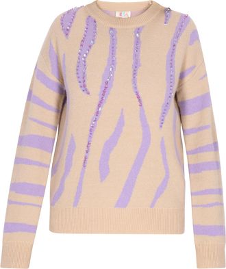 Izia Jumper Dames Beige lavendel