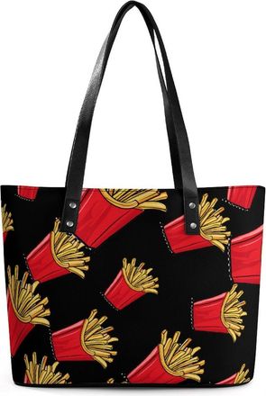 Generic French Fries Tote Bags for Women Cute Shoulder Purses Handbags