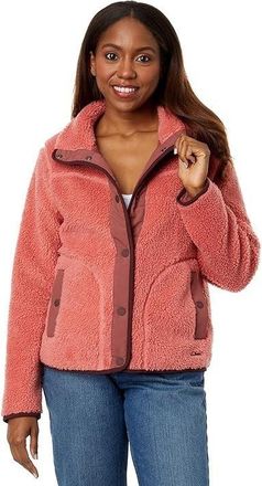 L.L.Bean L. L.Bean Beans Sherpa Fleece Jacket Womens Mineral Red Pockets DDR260