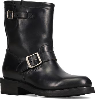 Frye Viv Short Engineer Boot in Black at Nordstrom, Size 9.5