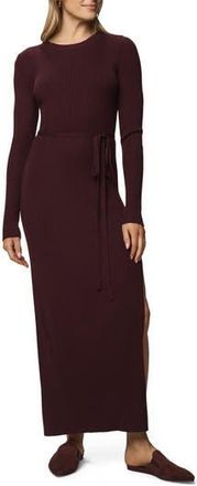 Splendid Georgie Long Sleeve Maxi Sweater Dress in Dark Plum at Nordstrom Rack, Size Large
