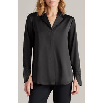 Rhone Notch Collar Party Blouse in Black at Nordstrom Rack, Size X-Small