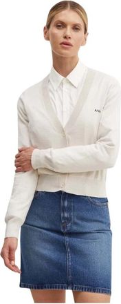 A.P.C. Cardigans - Dames - Vesten - Beige - L - Truien & Vesten