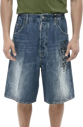 Dsquared2 Navy Blue Loose Shorts