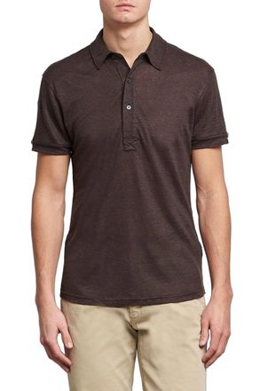 Orlebar Brown Linen Polo - Brown