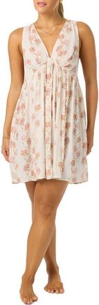 O'Neill Saltwater Essentials Babydoll Dress in Tofu at Nordstrom, Size Xx-Large