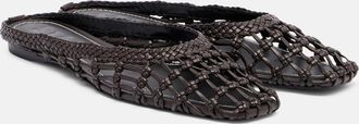 Staud Otto woven leather mules