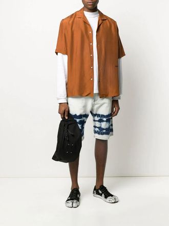 Msgm Blauwe Polyester Mix Korte Broek