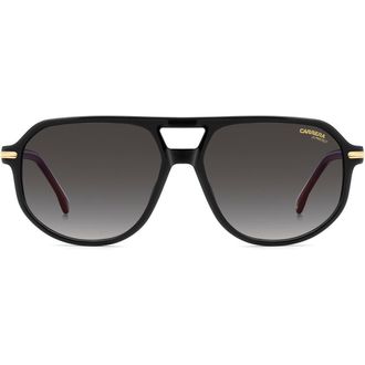Carrera 59mm Gradient Navigator Sunglasses in Black Red/Dark Grey Sf at Nordstrom