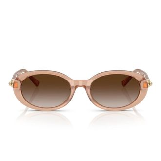 Tiffany & Co. Ovalen Zonnebril - Dames - Zonnebrillen - Roze - 54 MM - Accessoires