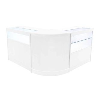 MonsterShop Adonis LED Shop Counter Set B900, C900 & CM60 - White