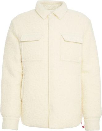 Afterlabel Structured Teddy Overshirt With Classic Collar And Dual Pockets