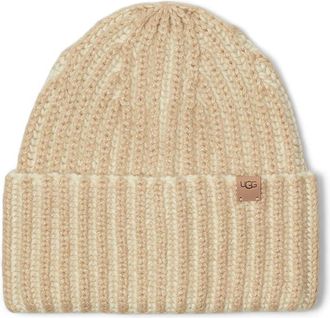 UGG Chunky Plaited Beanie Findings Cream, Acrylic/Leather/Nylon