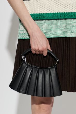 Lacoste Leather Handbag Lenglen XS, Womens, Black