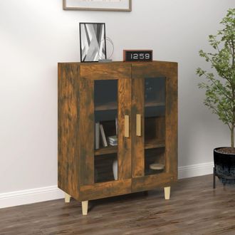 vidaXL Aparador De Madera De Ingenier&iacute;a Roble Ahumado 69,5x34x90 Cm Vidaxl