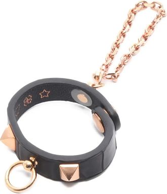 Herm&egrave;s Fermaglio Rivale con effetto coccodrillo goffrato anni 2010 - Nero